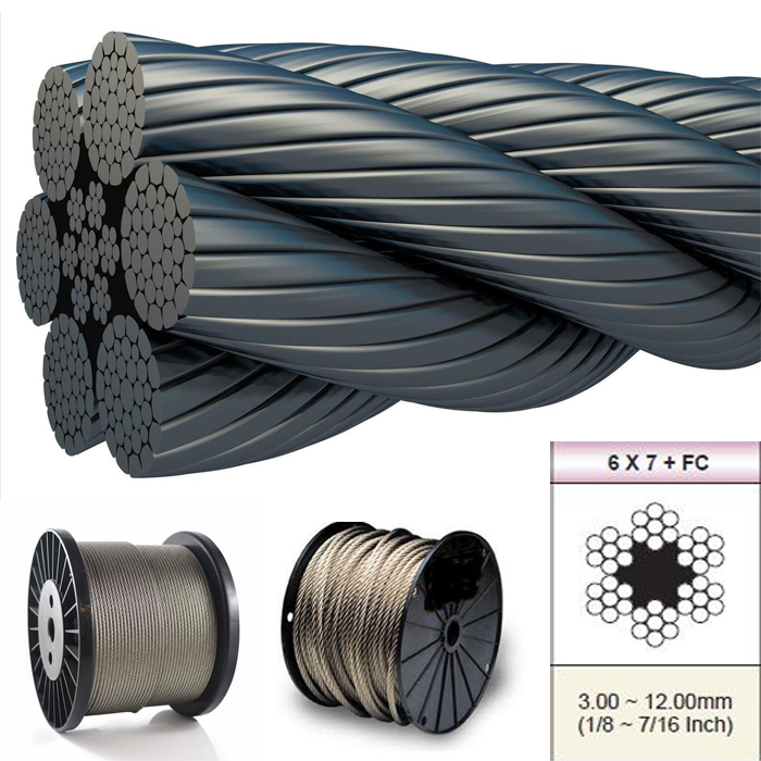 6-7+fcstainless steel wire rope