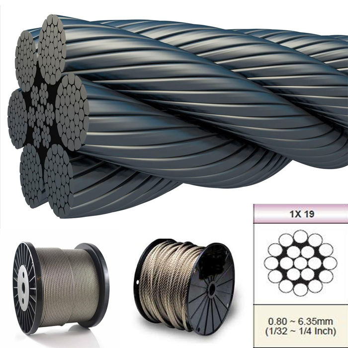 1-19stainless steel wire rope